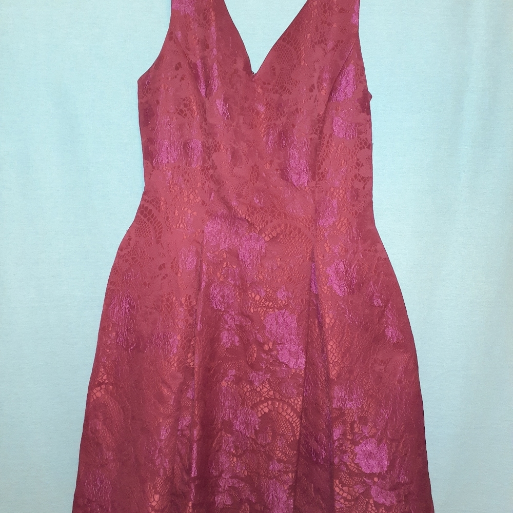 Katherine's collection Red Dress w/pink flowers 8